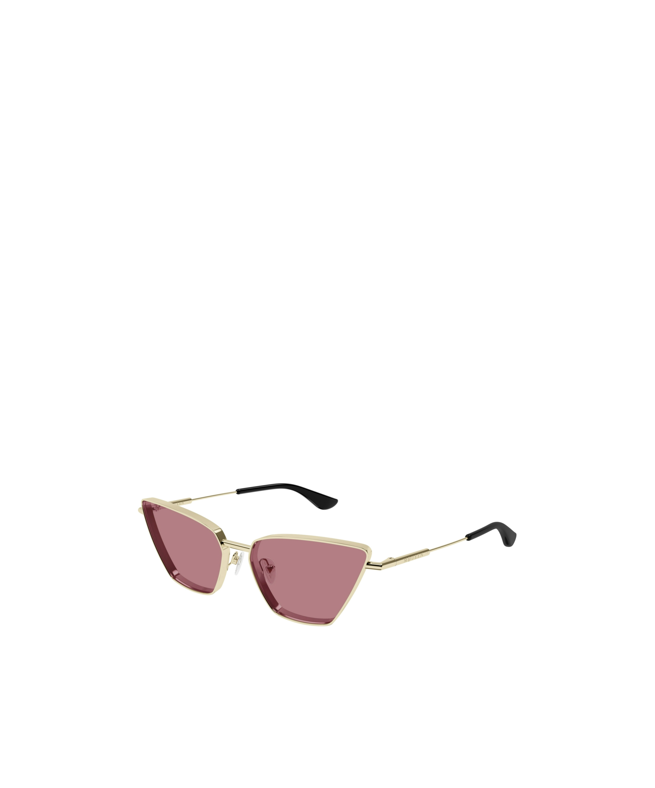 Alexander Mcqueen Cat Eye Sunglasses In Gold