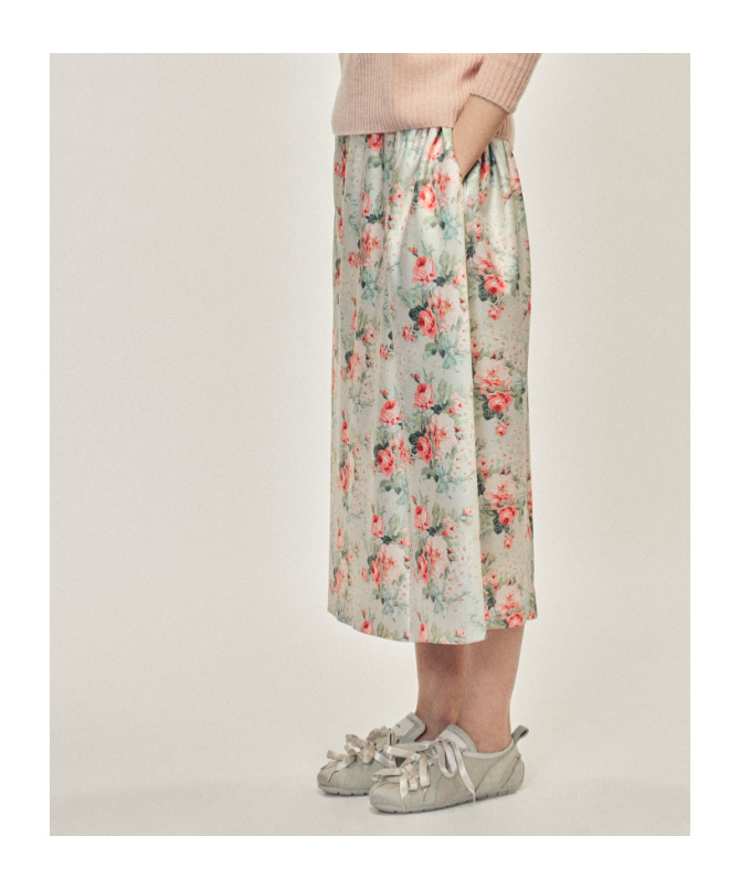 Simone Rocha Single Hip Detail Easy Skirt In Gray
