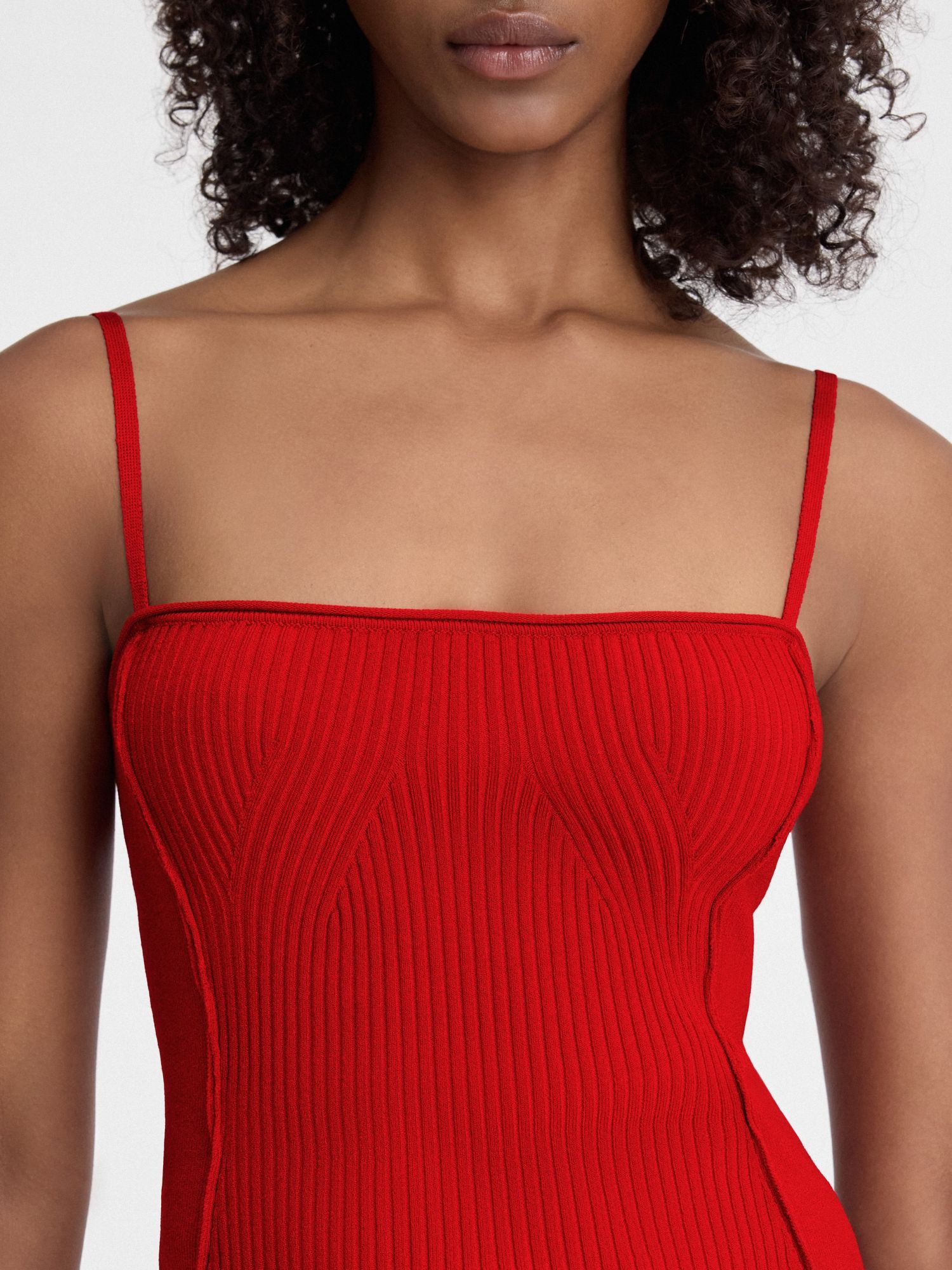 Jacquemus Thin Shoulder Strap Vest In Red