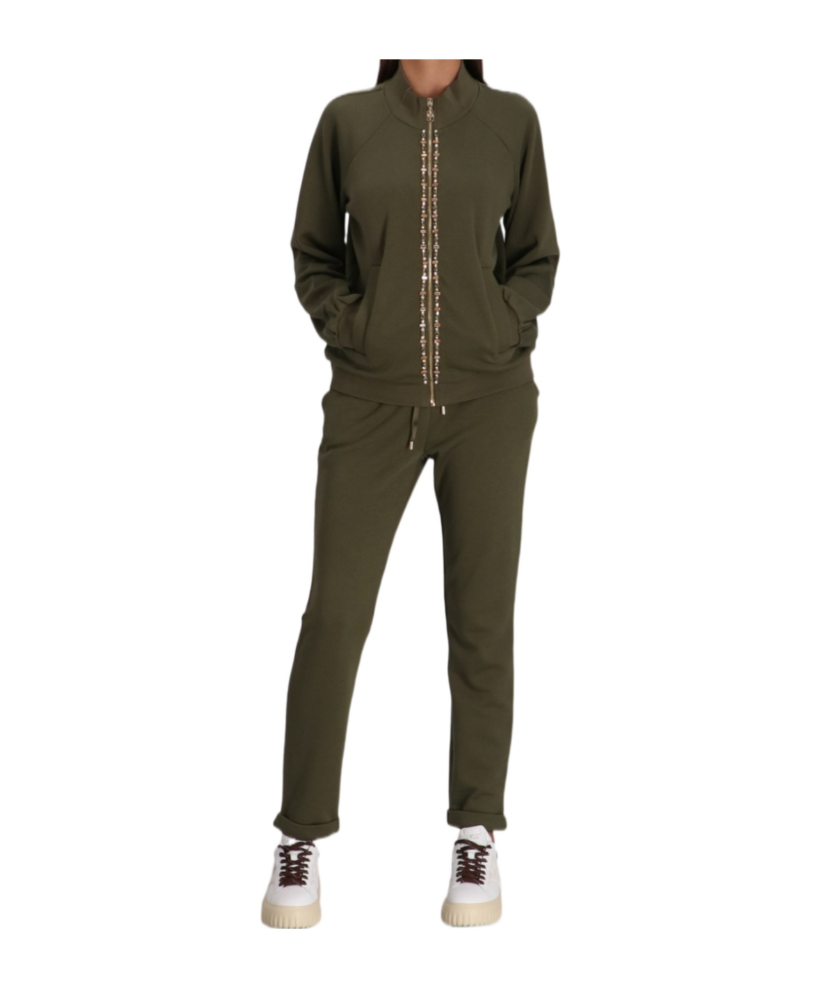 Liu •jo Embellished Zip-front Bomber Jacket In Gold