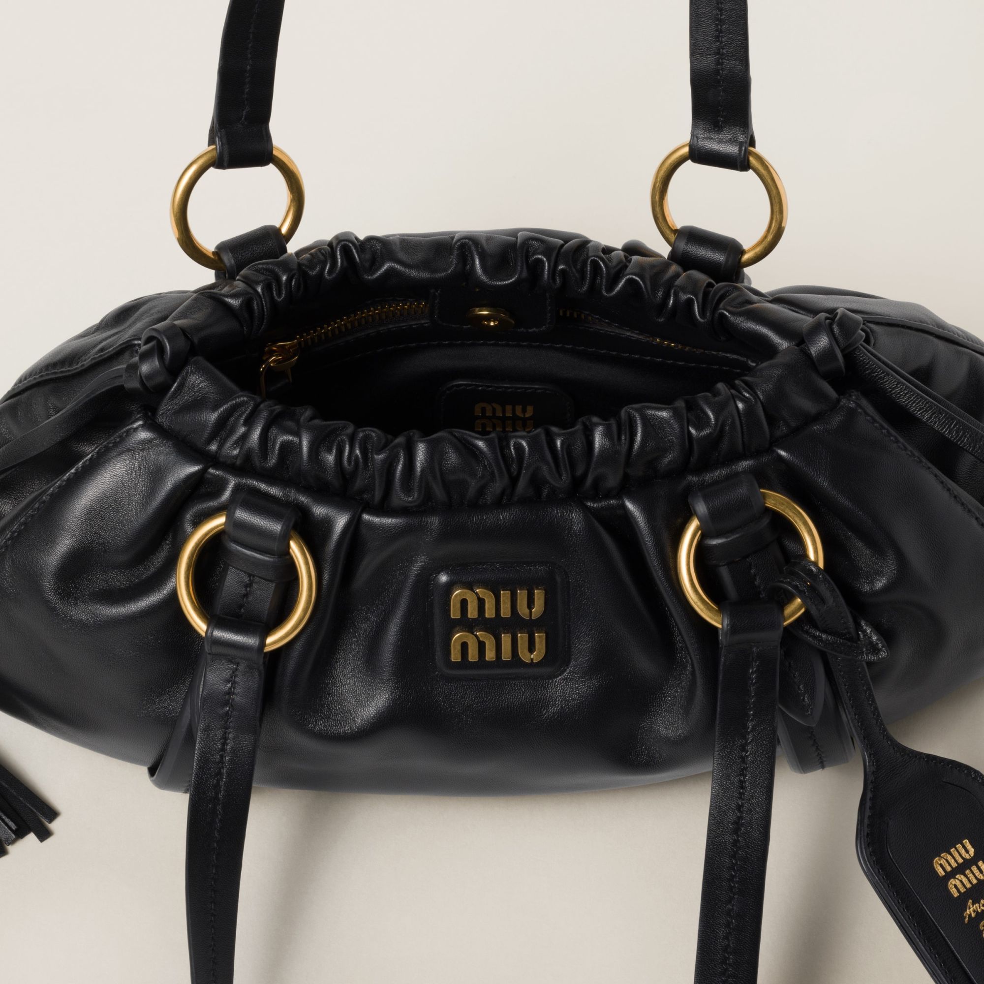 Miu Miu Joie Shoulder Bag In Black