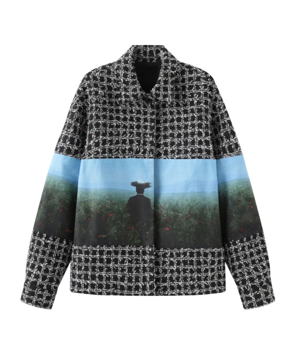 Marissa Chiara Long-sleeved Casual Jacket In Multi