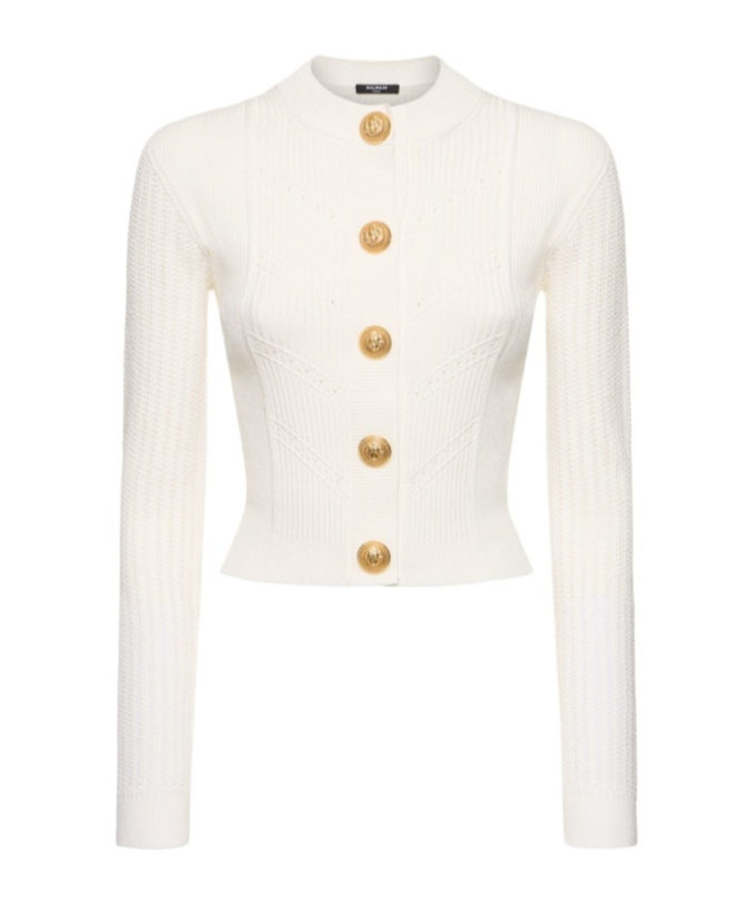 Balmain Long-sleeved Knitted Cardigan