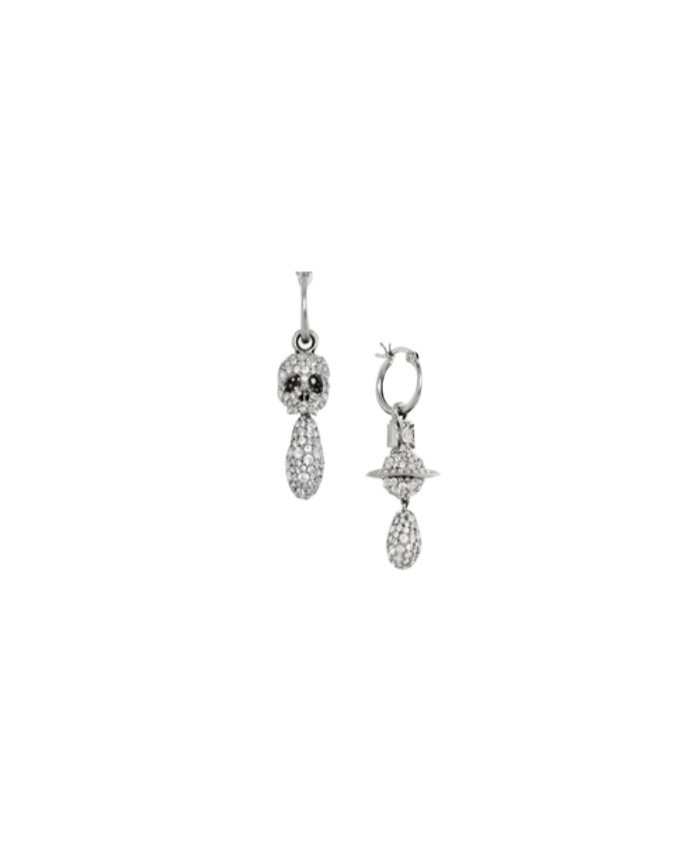 Vivienne Westwood Circe Drop Earrings Silver Cubic Zirconia Women In Metallic