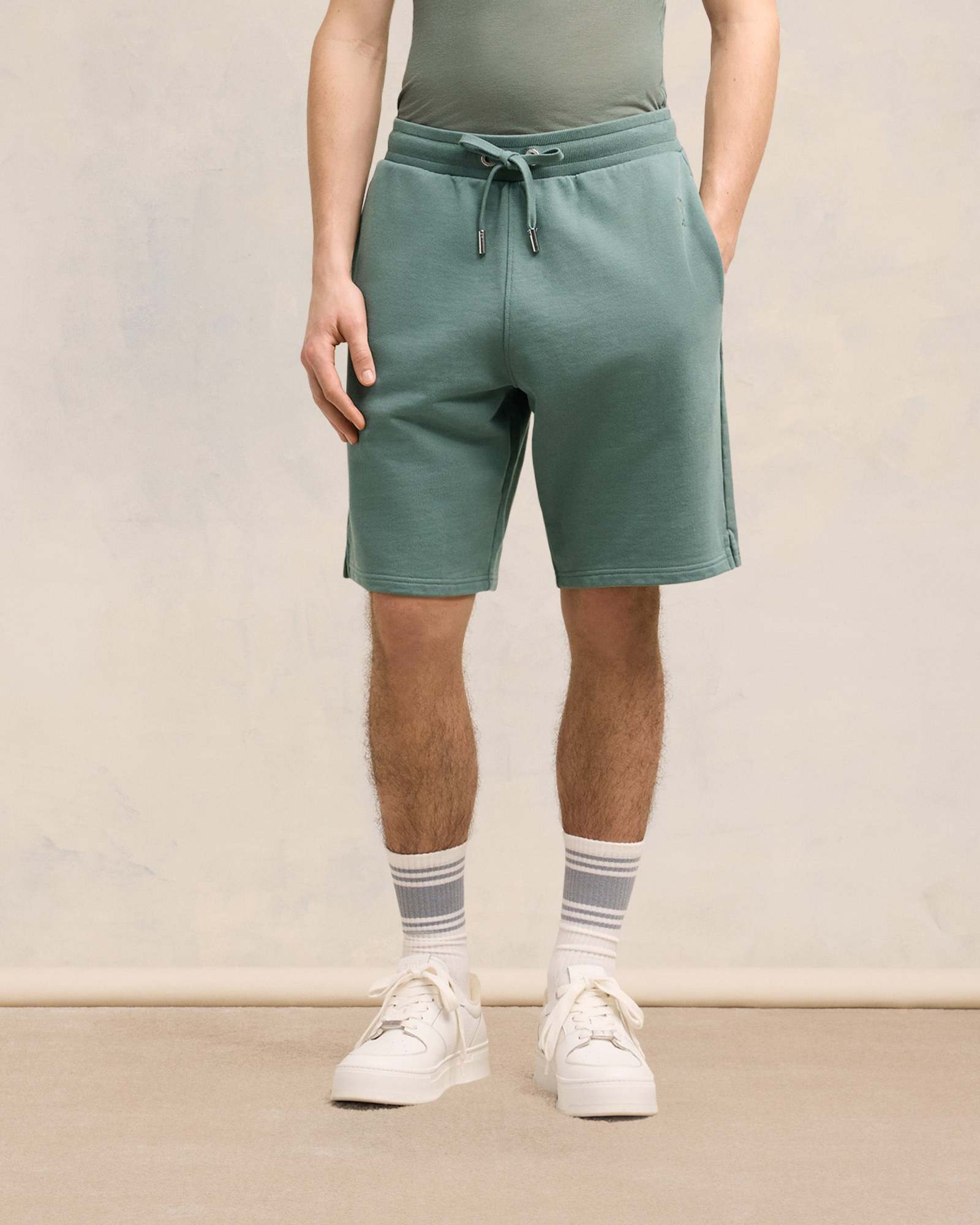 Ami Alexandre Mattiussi Drawstring Shorts In Green