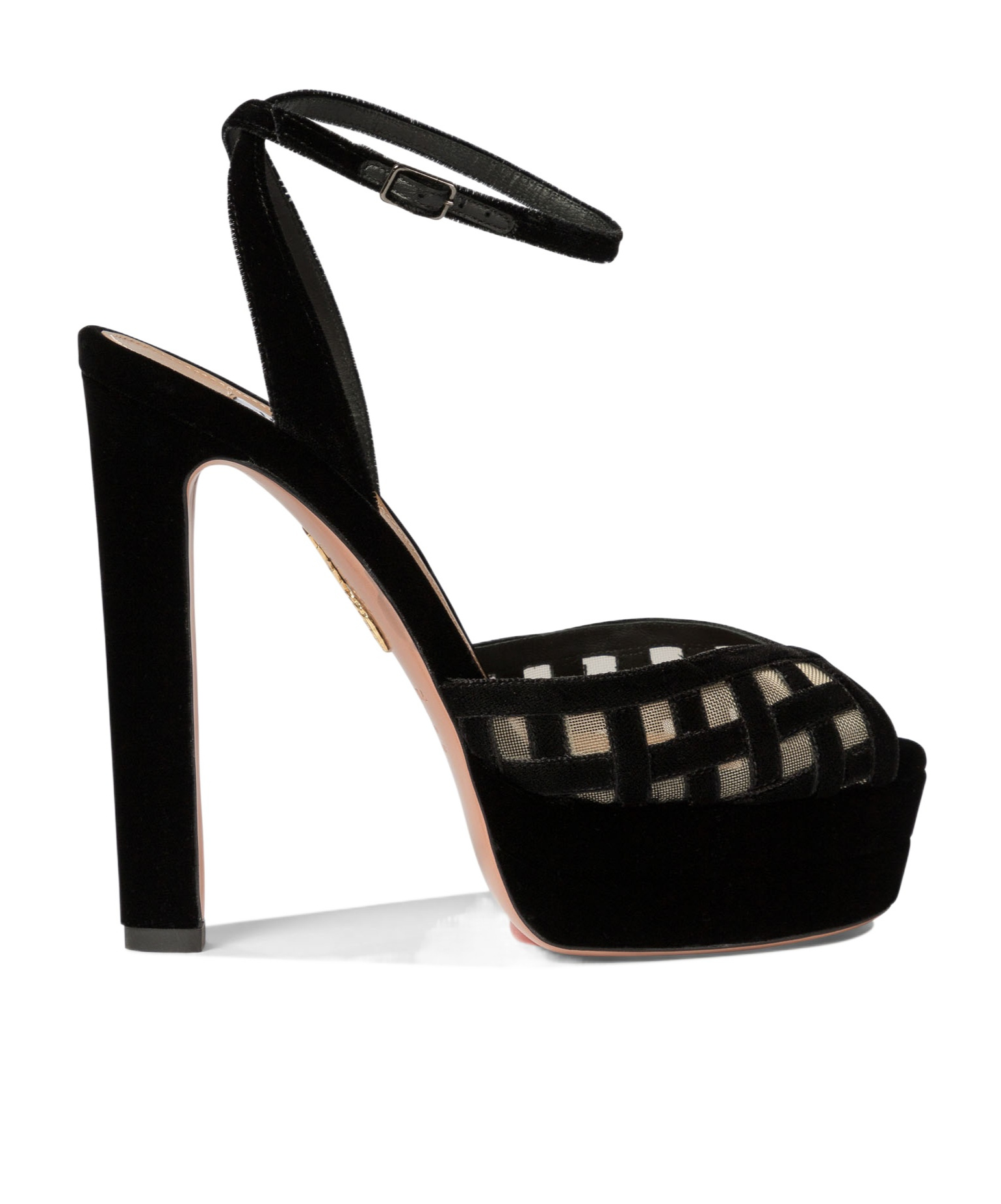 Aquazzura 130mm Romance Plateau Sandals In Black