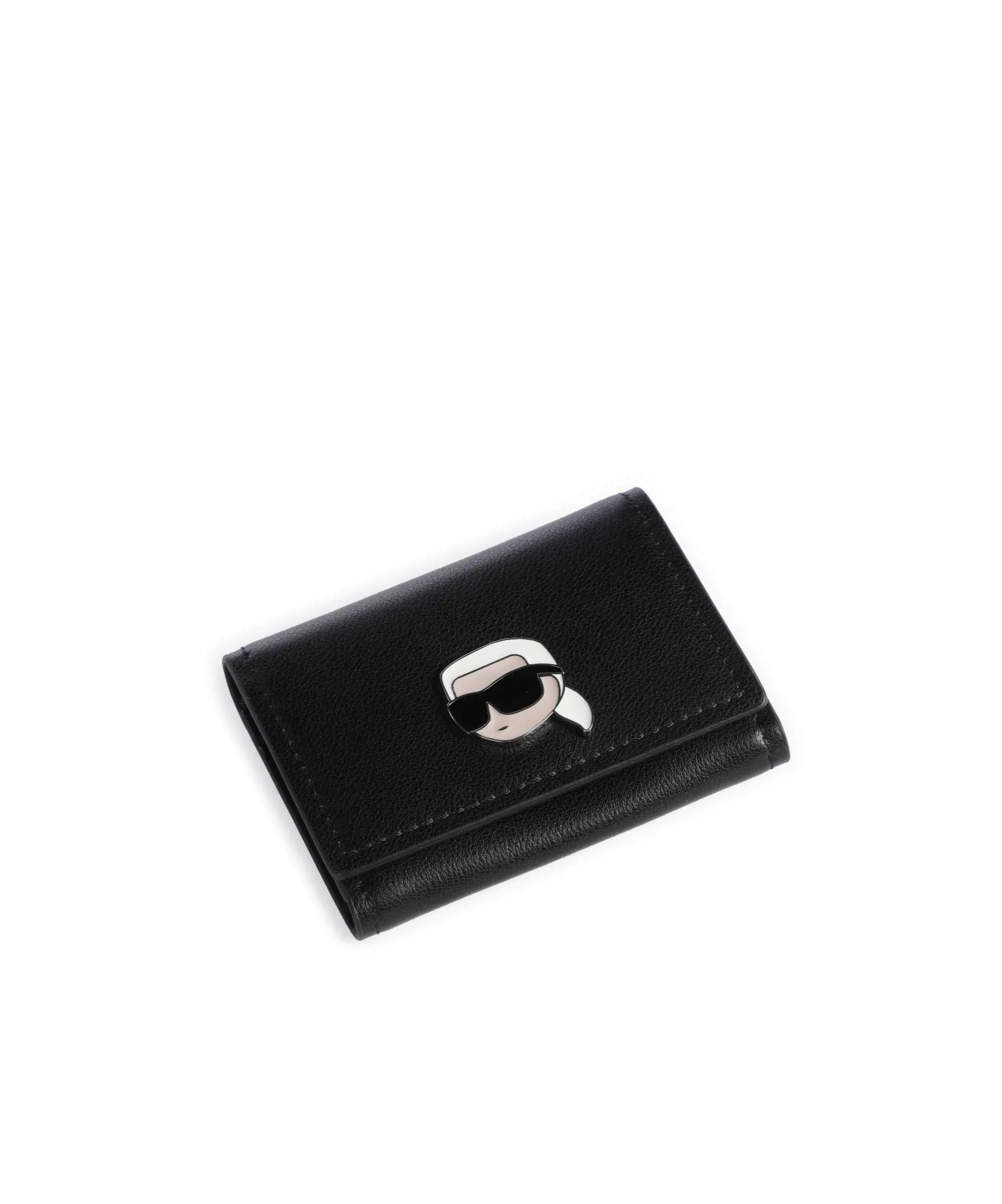 Karl Lagerfeld K/ikonic 2.0 Leather Wallet In Black