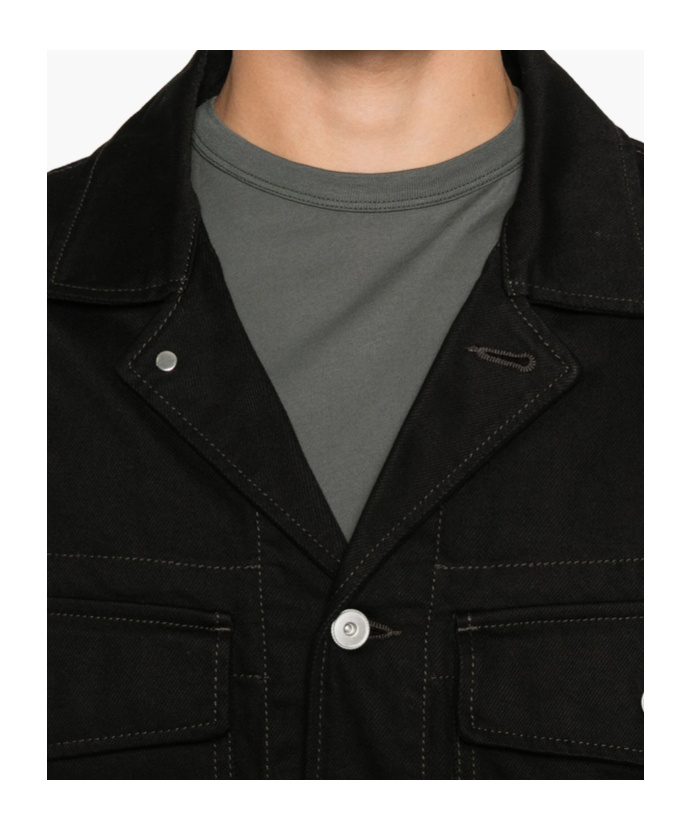 Lemaire Button-fastening Flap-pocket Jacket In Black