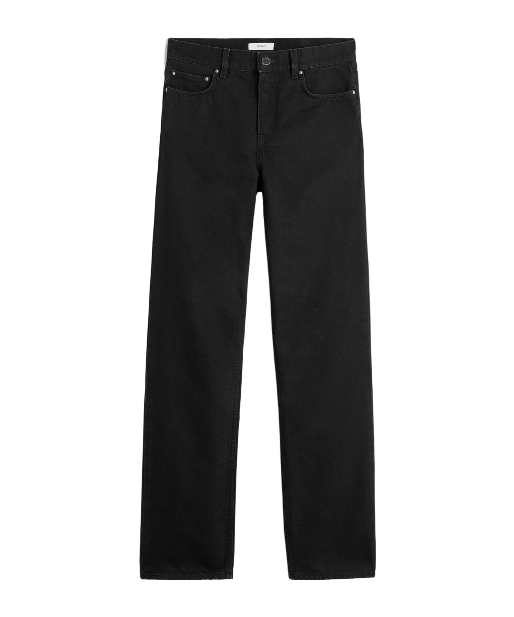 Totême Low-cut Straight-leg Jeans In Black