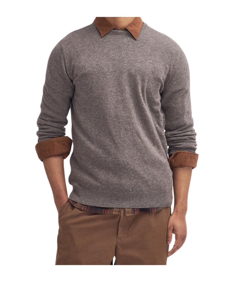 Barbour Long-sleeved Sweater In Gray