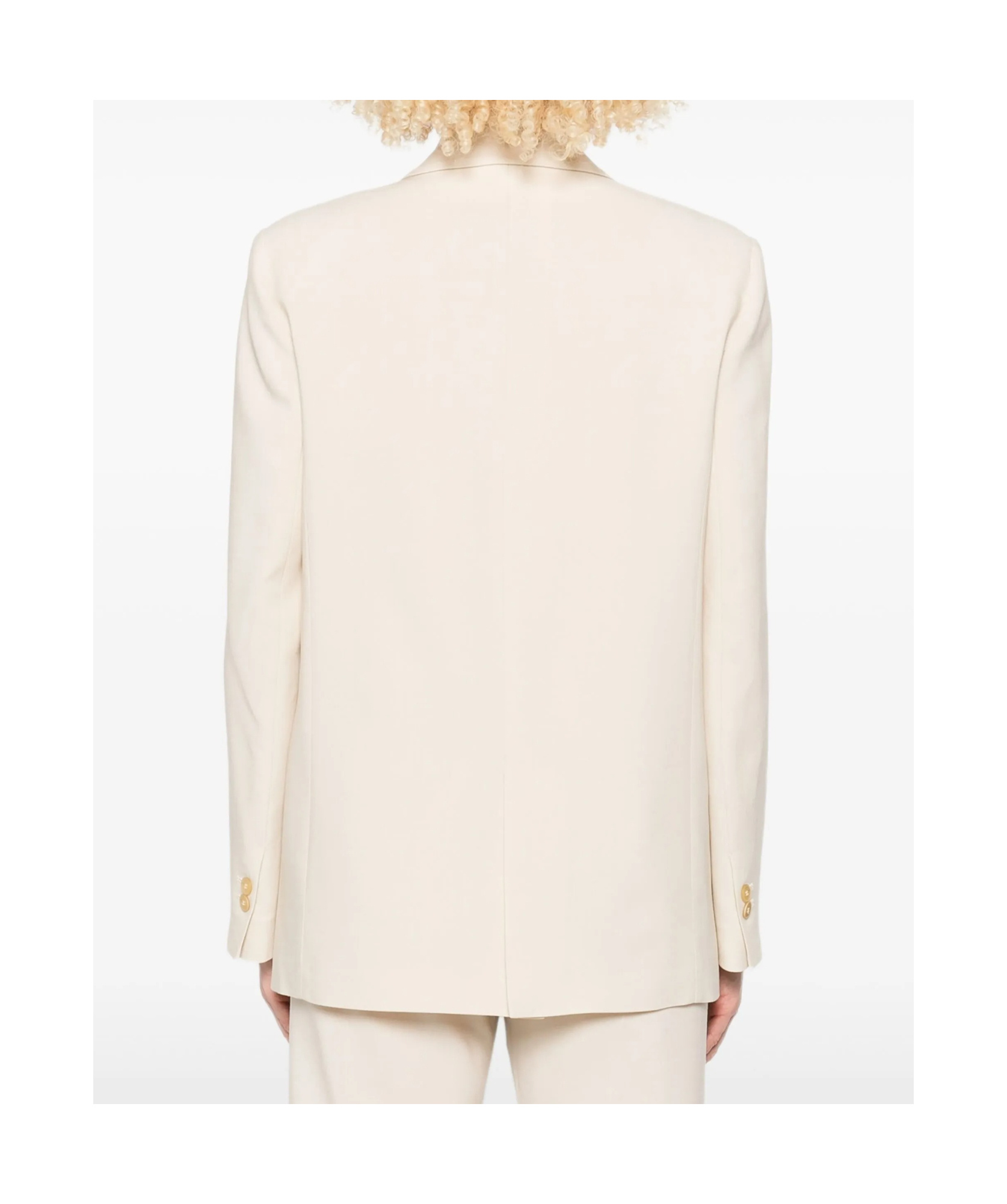 Forte Forte Double-breasted Button Jacket In Neutral