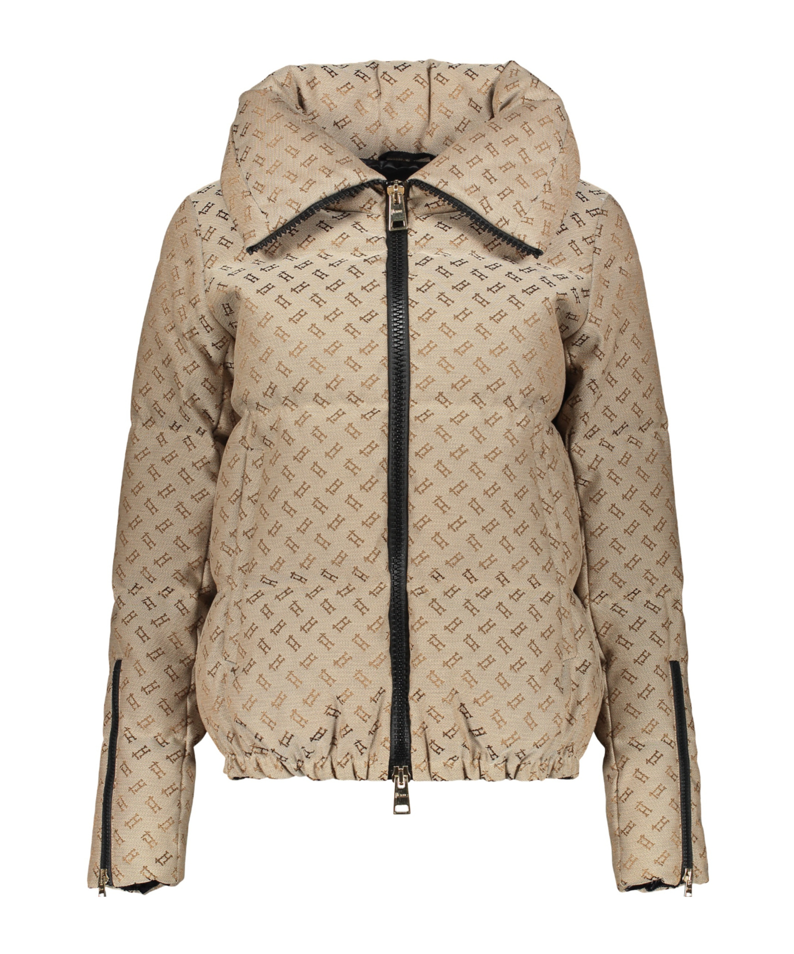 Herno Zipper Down Jacket In Brown