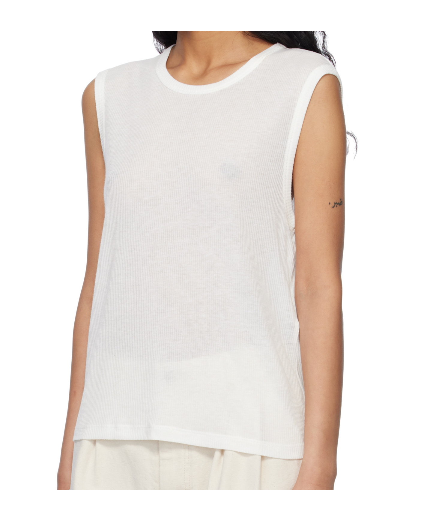 Ann Demeulemeester White Biba Sleeveless Tank Top In White