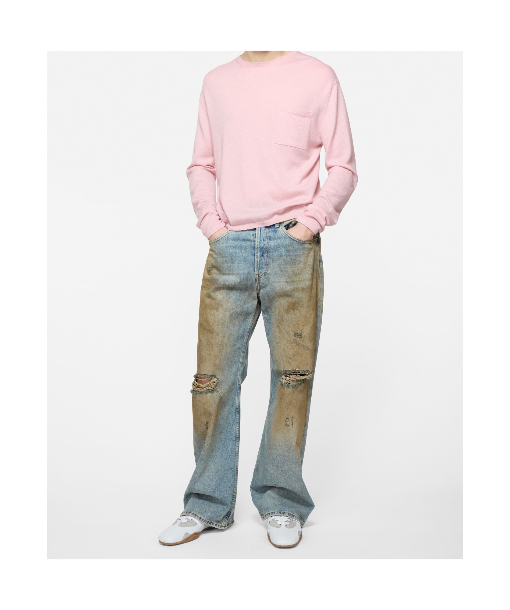 Acne Studios Cotton Sweater In Pink