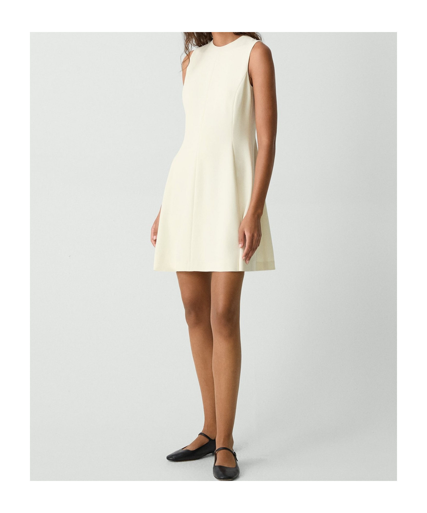 Theory Fit-and-flare Dress In Admiral Crepe In White