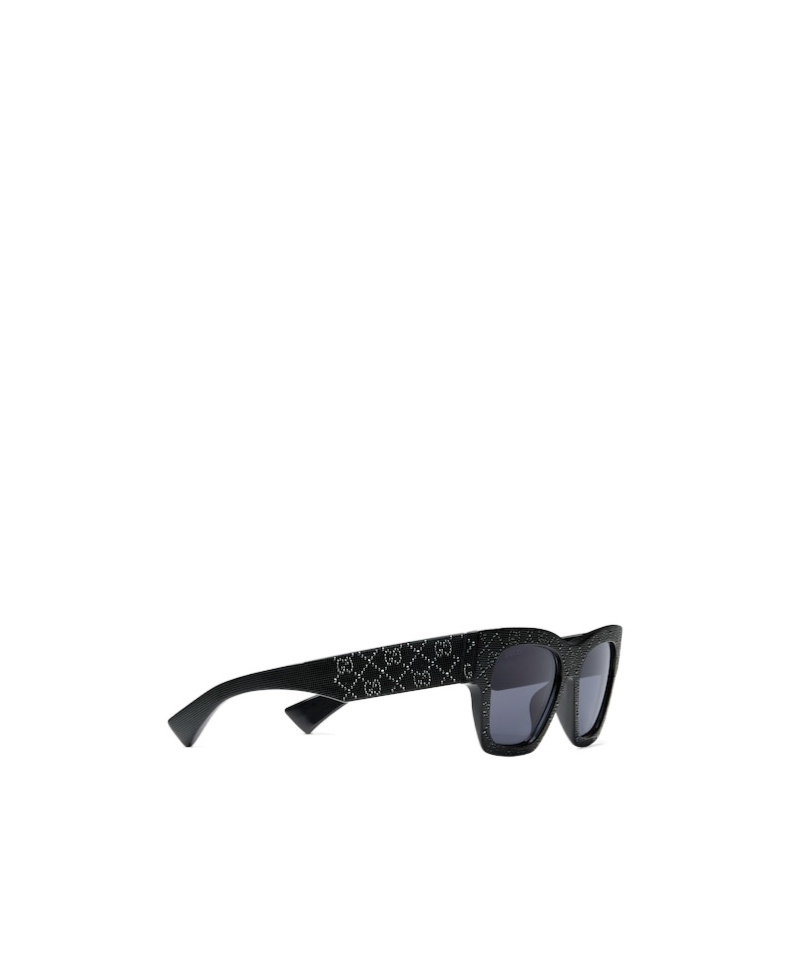 Gucci Rectangular Frame Sunglasses In Black