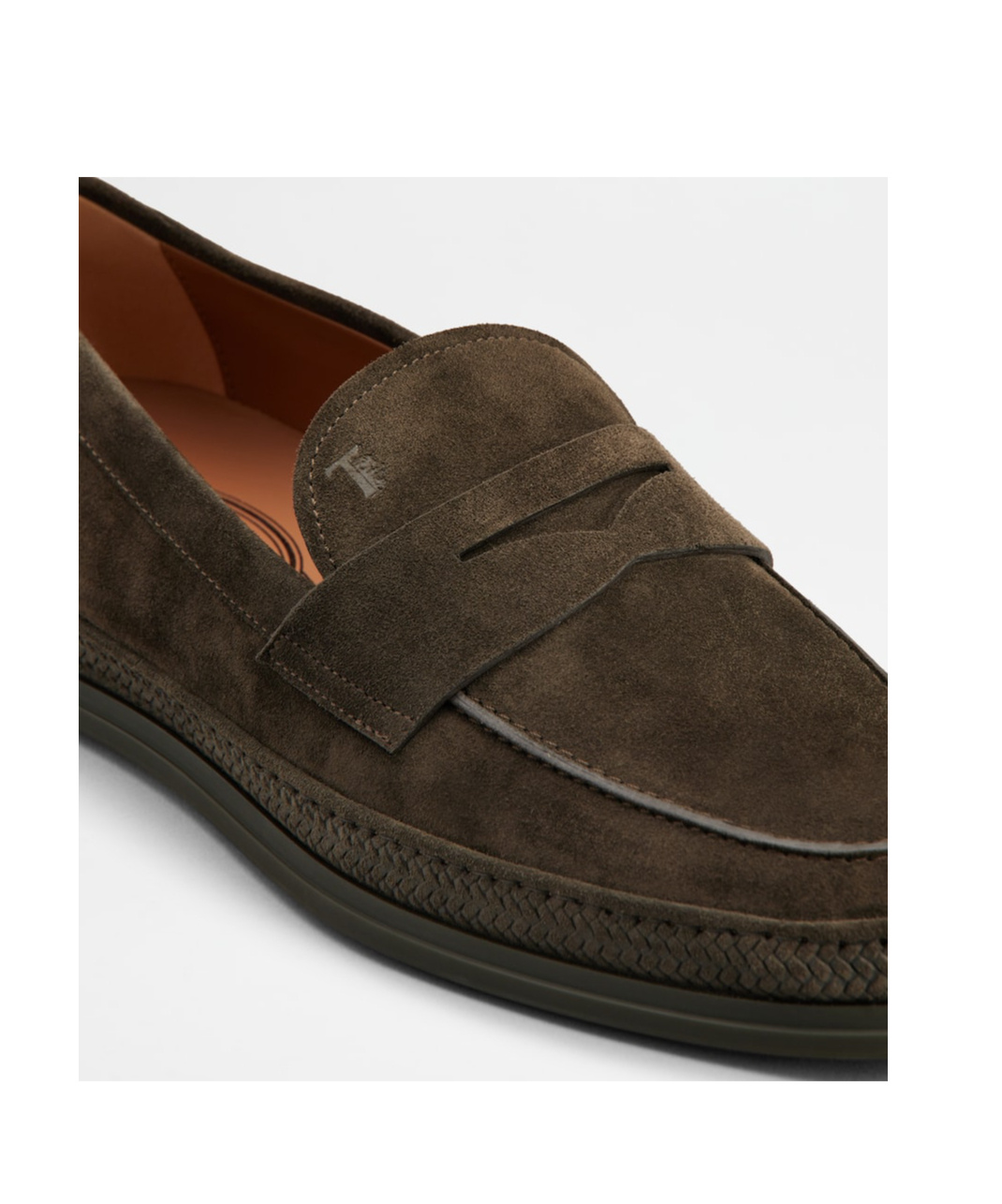 Tod's Mens Gomma Tv Slip-on Suede Loafers Brow In Black