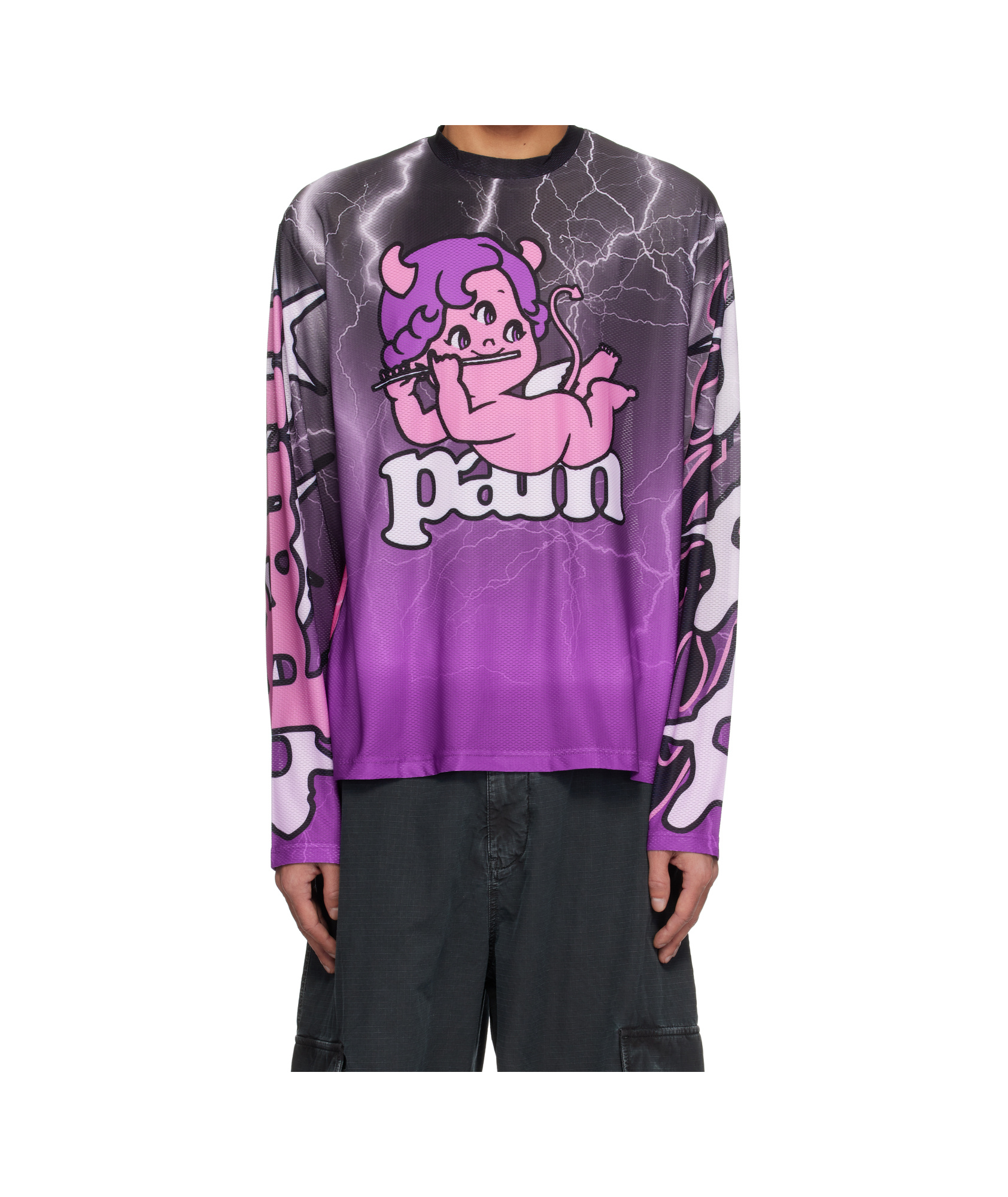 Perks And Mini Cherub Mtb Long Sleeve Top In Black