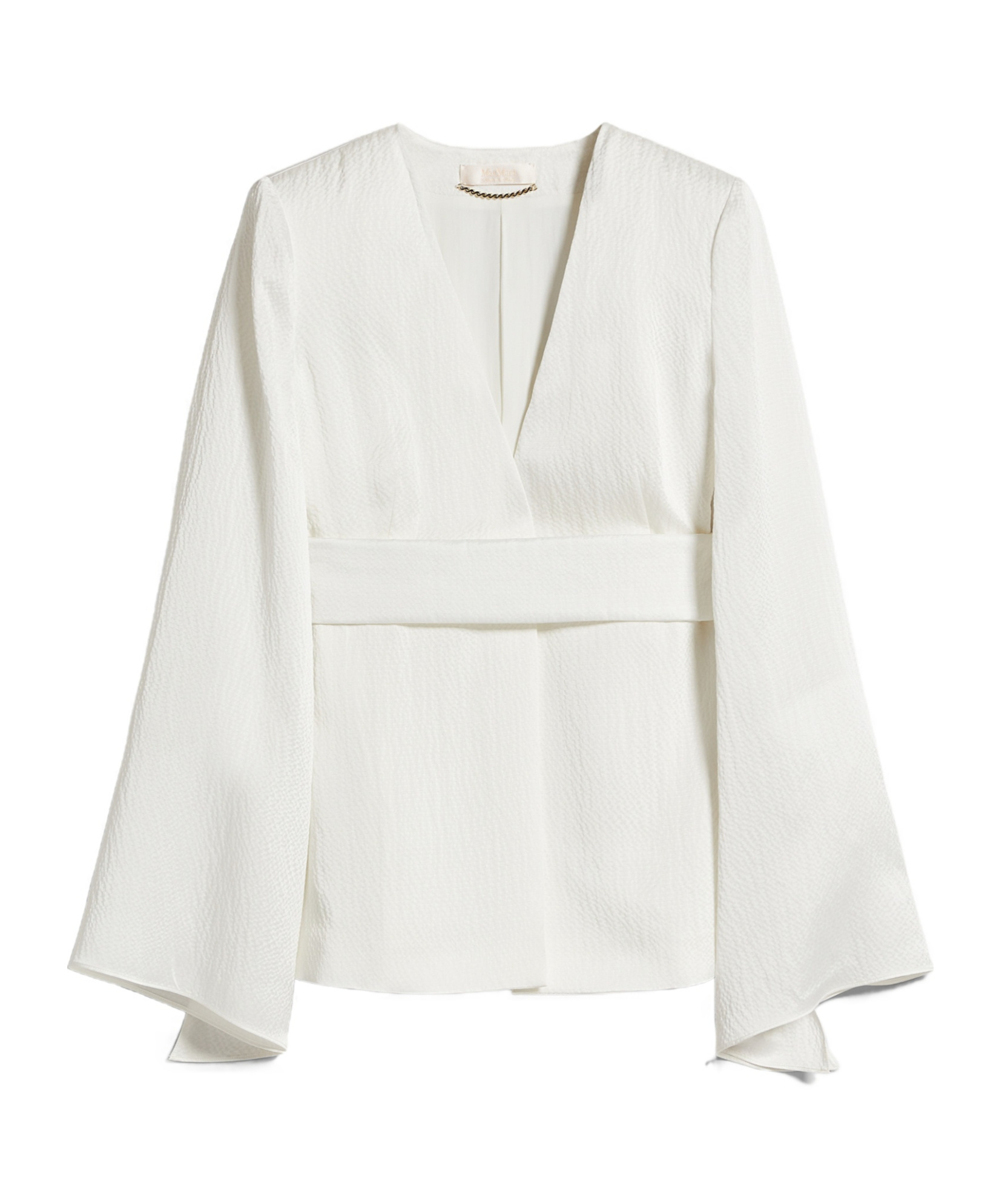 Max Mara Long-sleeved Kimono Jacket In White