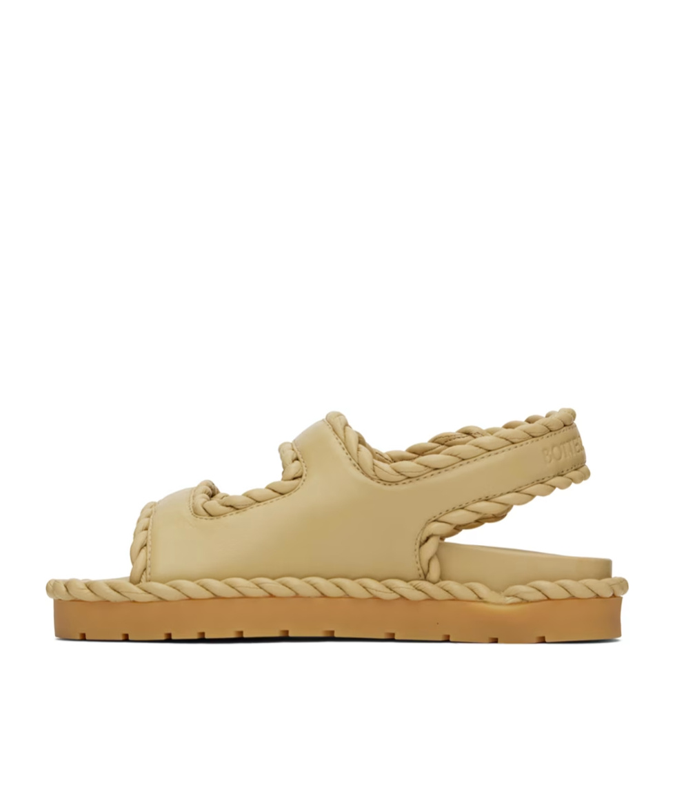Bottega Veneta Jack Leather Braid Dual-band Sandals In Nude