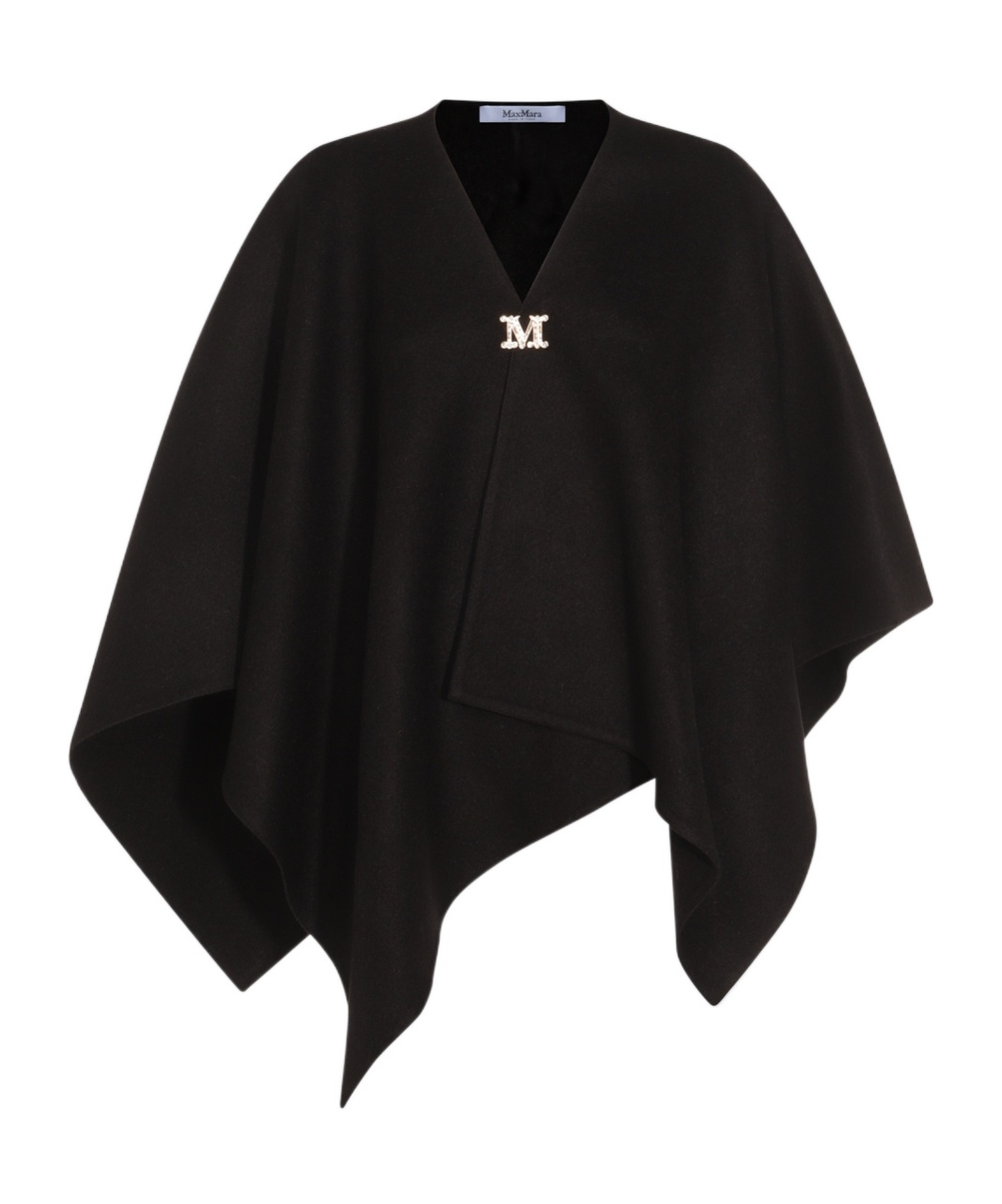 Max Mara Logo Cape In Black