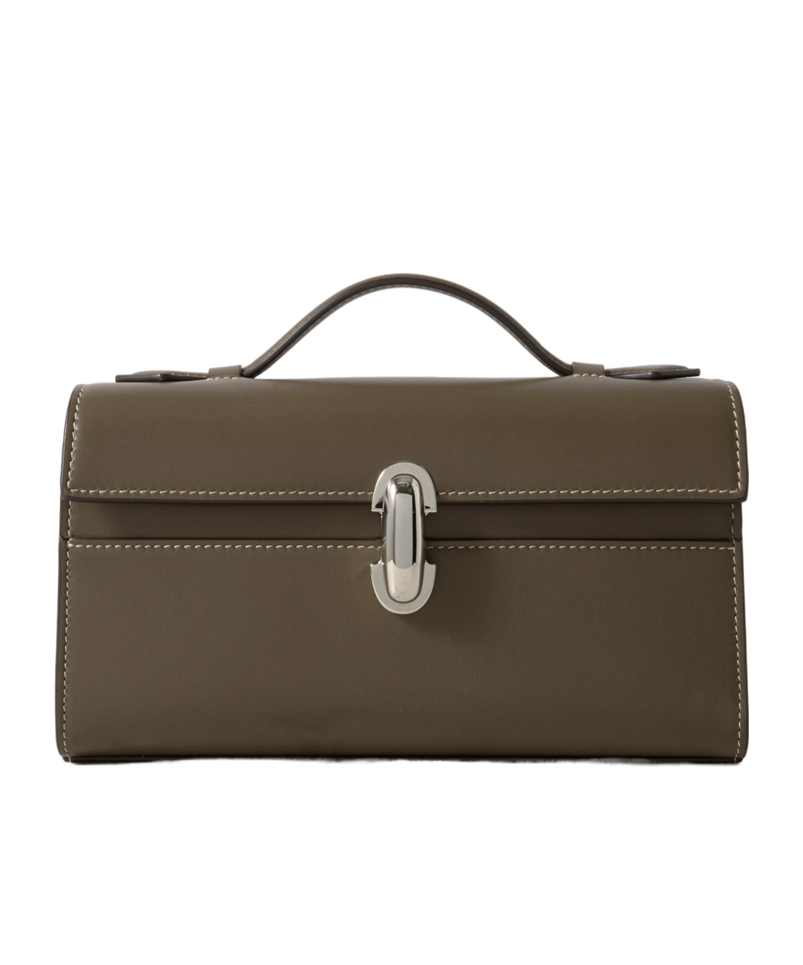 Savette Symmetry Pochette Leather Tote In Brown