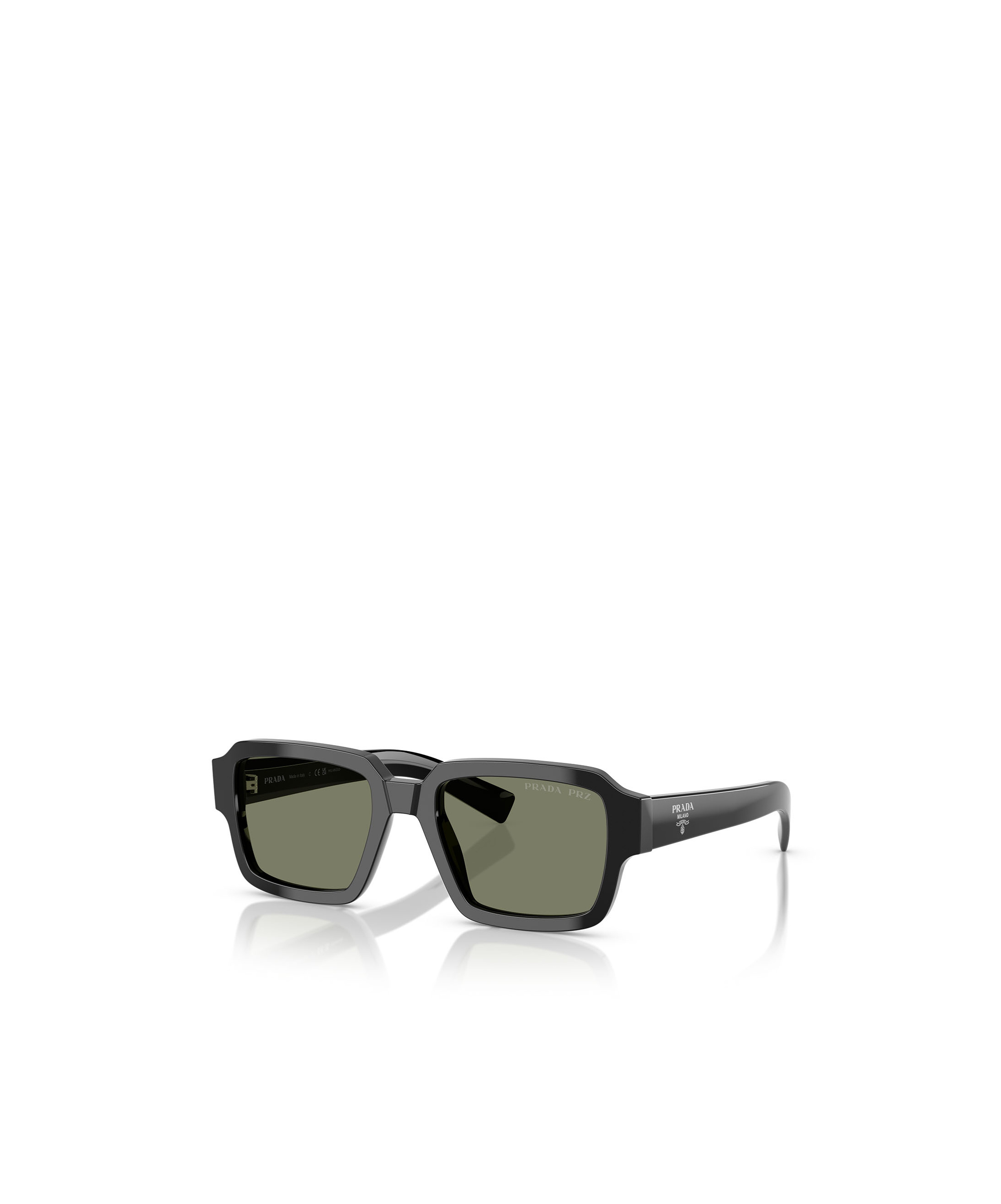 Prada 54mm Polarized Square Sunglasses In Green