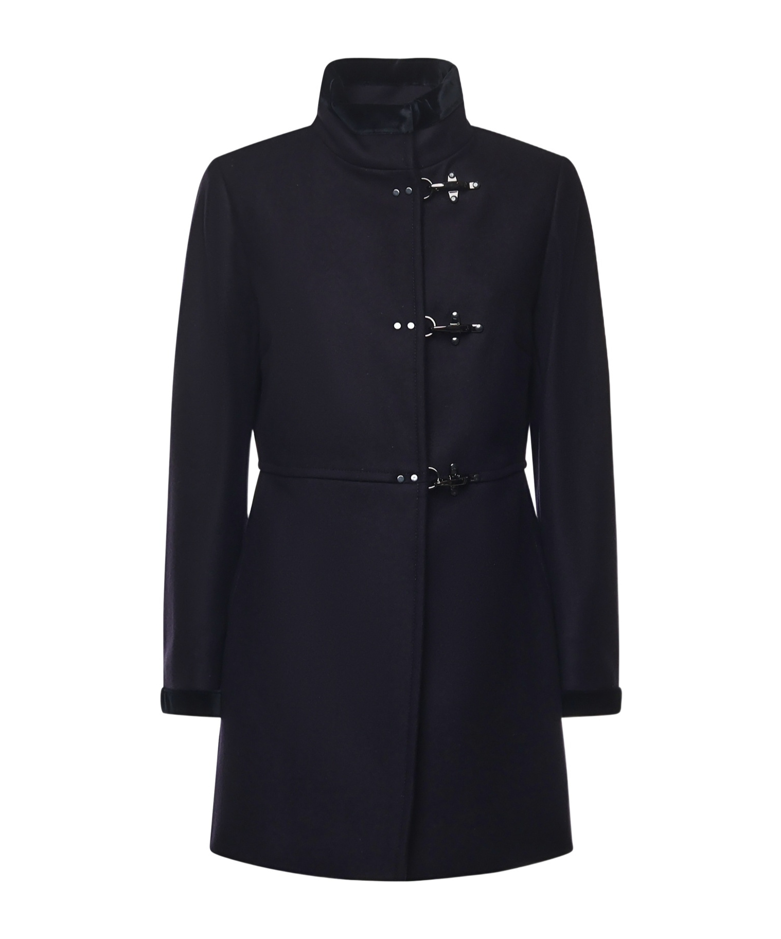 Fay Toggle-fastening Single-breasted Coat In Blue