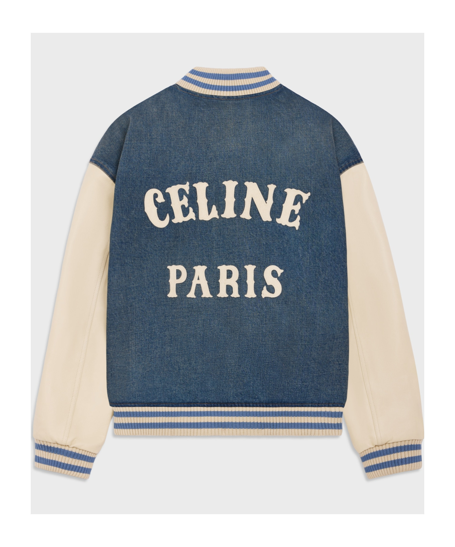 Celine Long Sleeve Casual Jacket In Blue