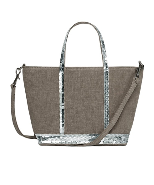 Vanessa Bruno Cabas Tote Zippered Crossbody Bag In Gray