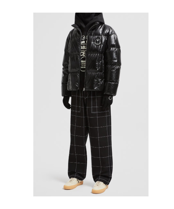 Moncler X Palm Angels Simoom Short Down Jacket In Black