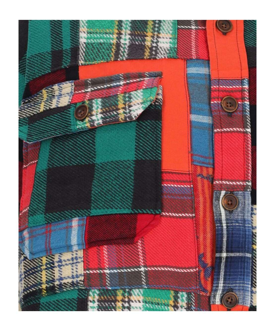Polo Ralph Lauren Patchwork Long Sleeve Button Down In Multicolor