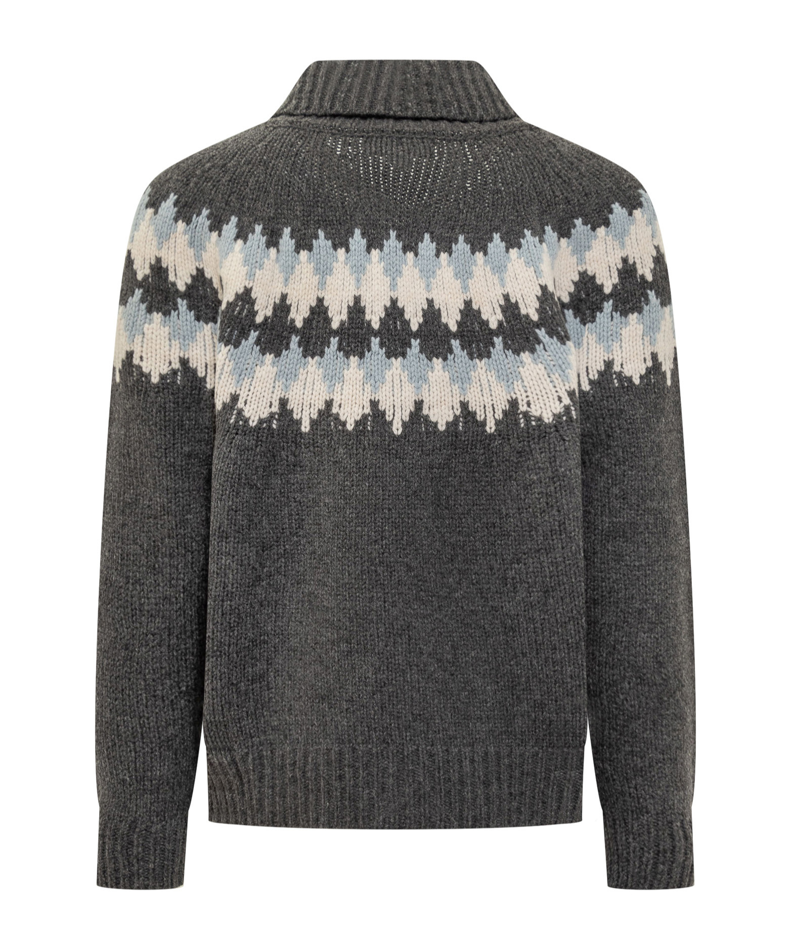 Alanui Sweet Winter Fair Isle-pattern Button Cardigan In Black