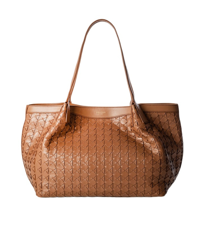 Serapian Small Secret Tote Bag In Brown