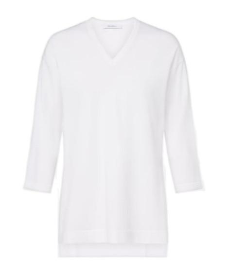 Max Mara Embroidered Top In White