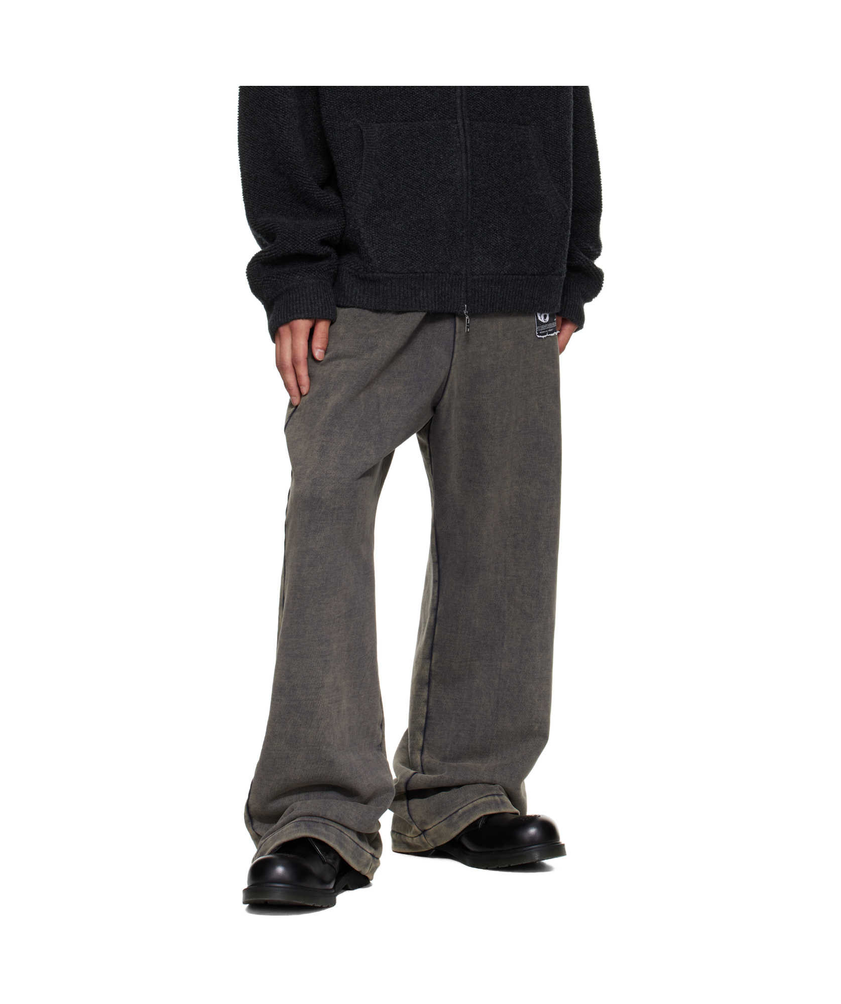 We11 Done Teddy Id Jersey Sweatpants In Gray