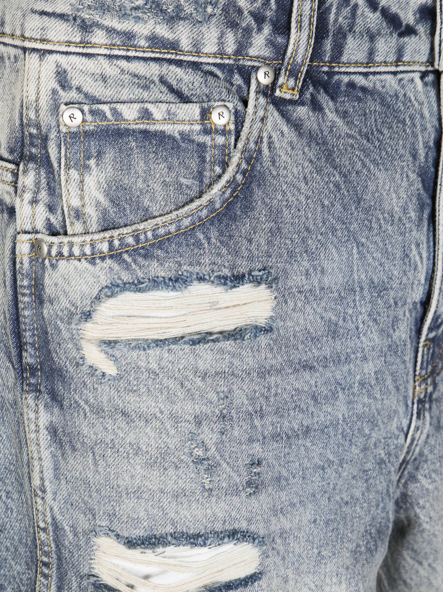 Represent R3 Distressed Baggy Denim Trousers In Gray
