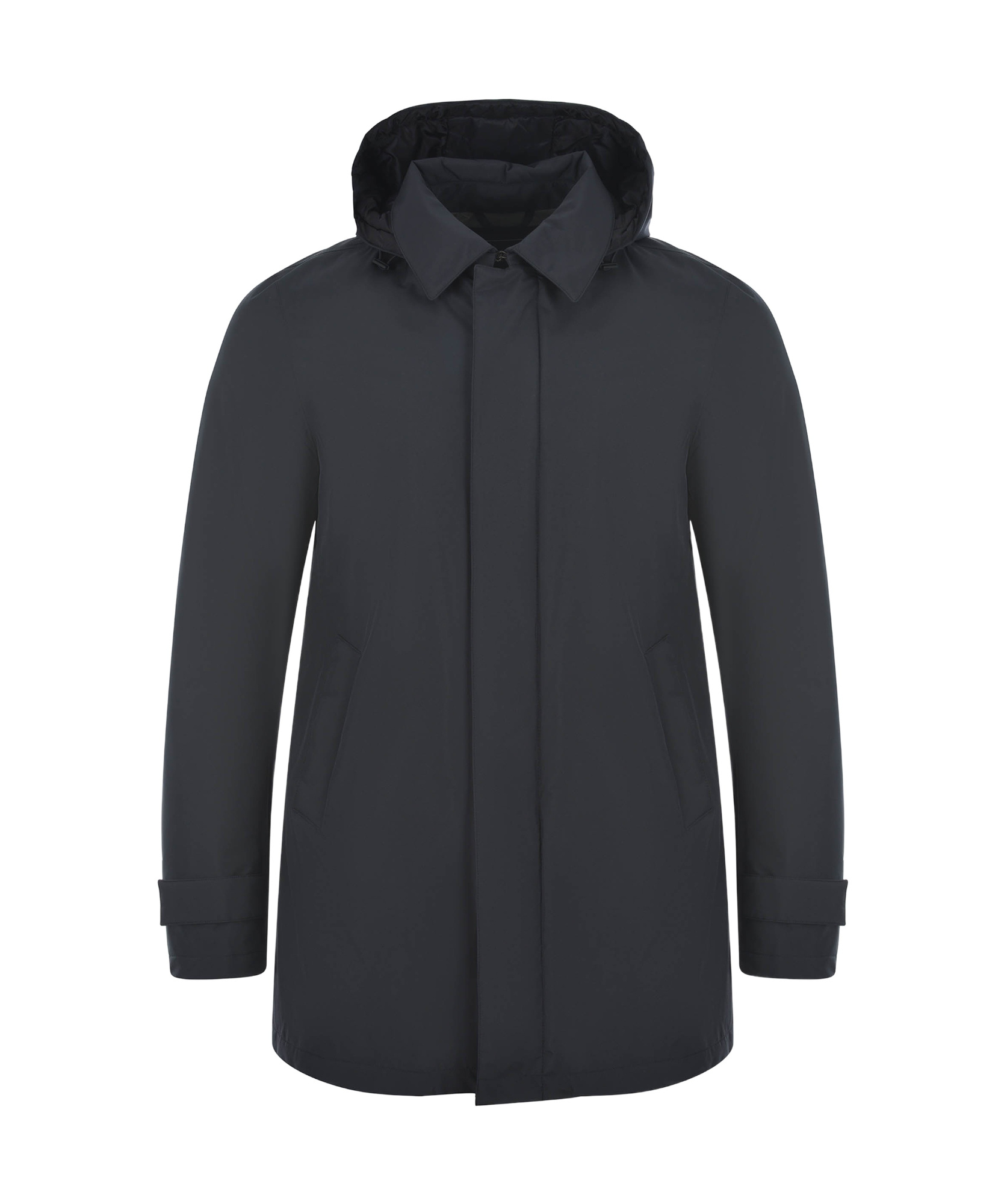Herno Functional Wardrobe Waterproof Hooded Raincoat In Black