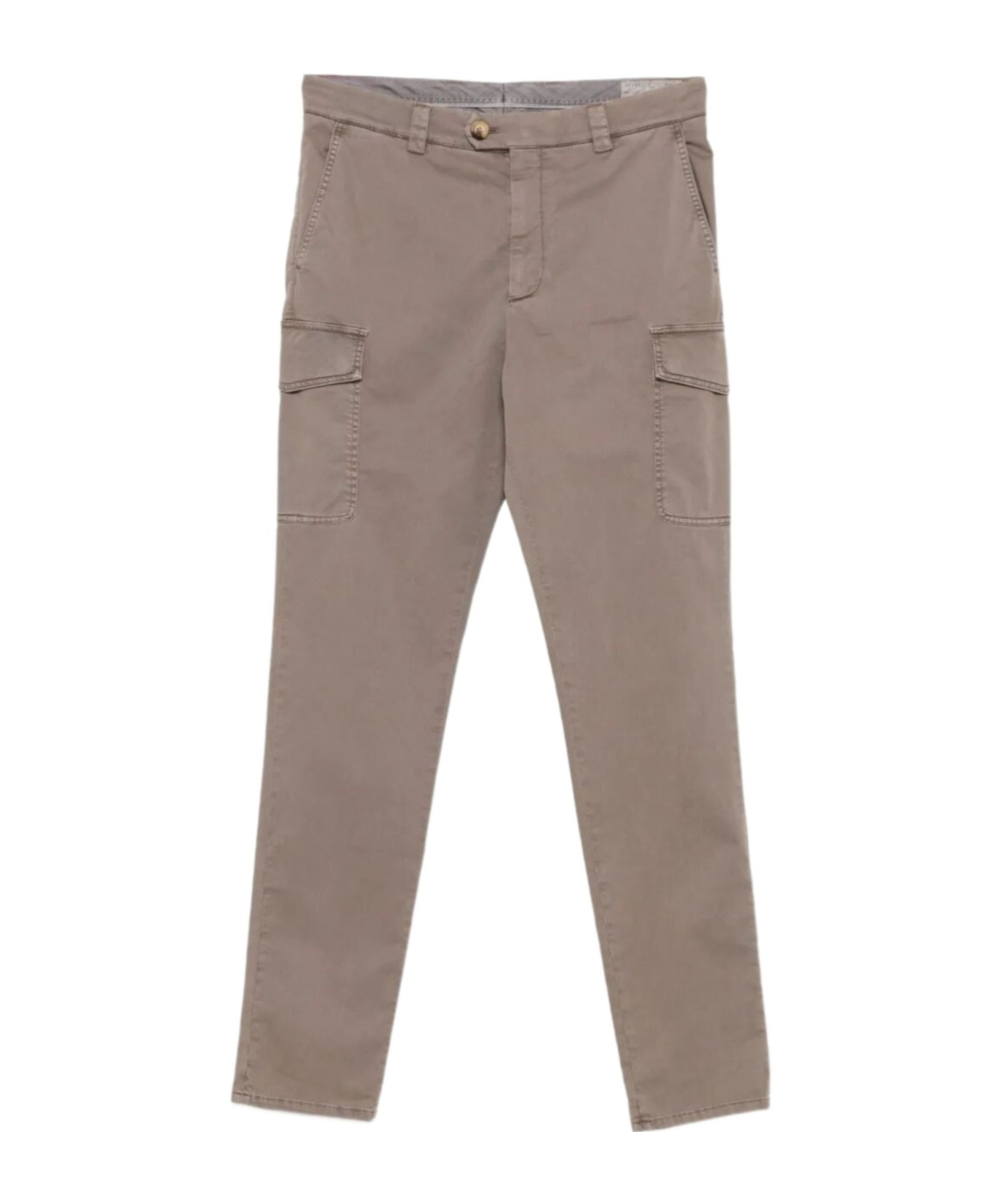 Brunello Cucinelli Cargo-pocket Cotton Trousers In Gray
