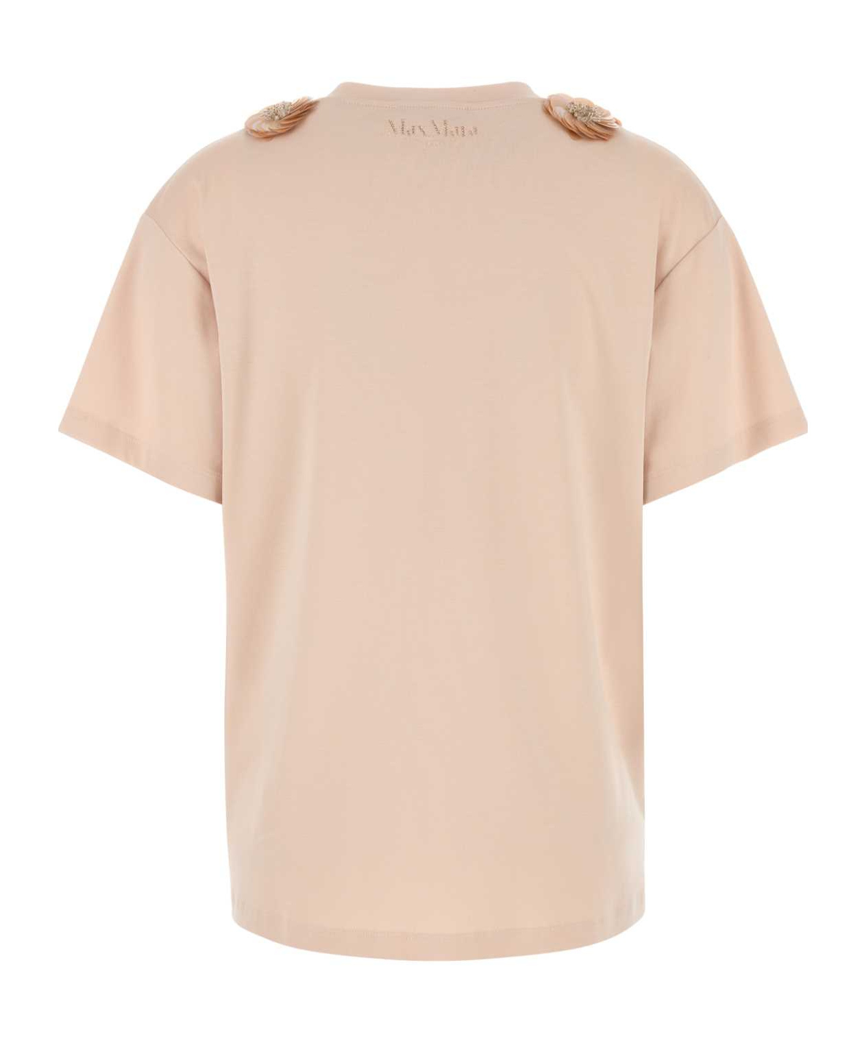 Max Mara Studio Pastel Pink Jersey Gennaio T-shirt In Nude