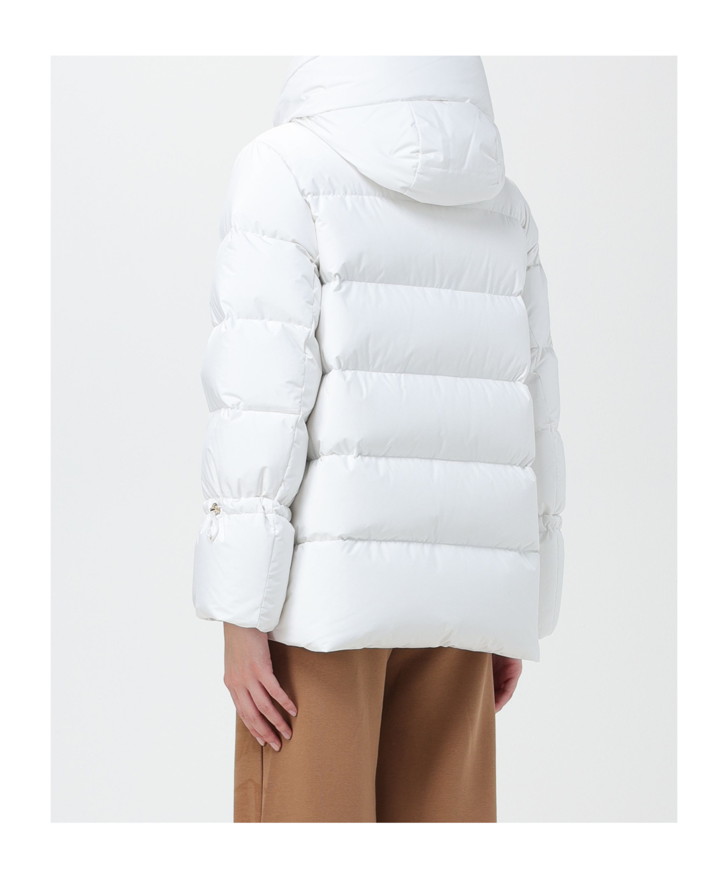 Moorer Long Sleeve Down Jacket In White