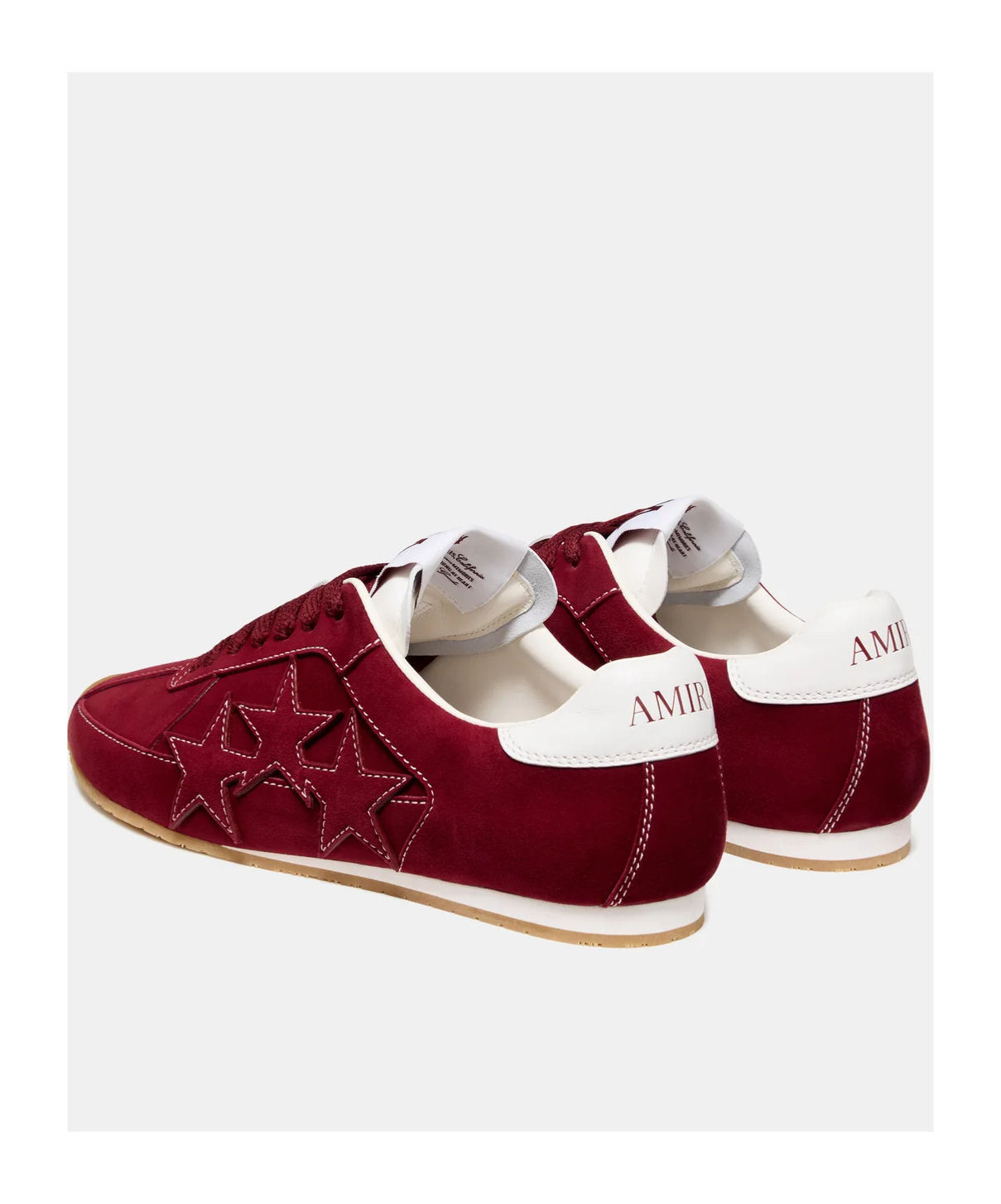 Amiri Pacific Flat Suede Sneakers In Burgundy