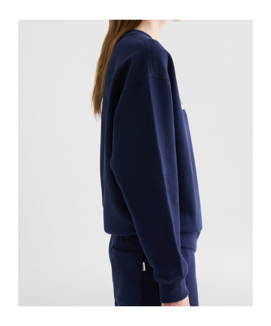 Jil Sander Logo-print Cotton Sweatshirt In Blue