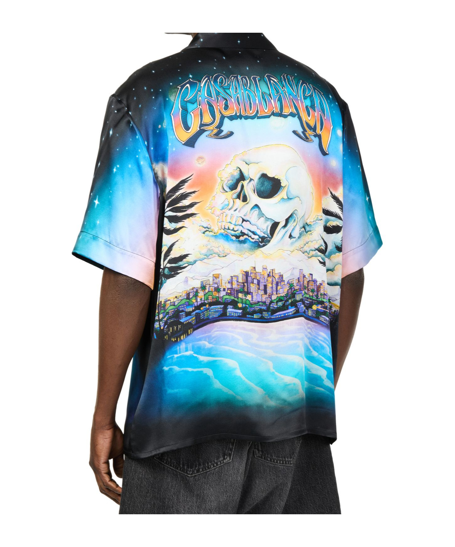 CASABLANCA SHORT SLEEVE CUBAN COLLAR SHIRT