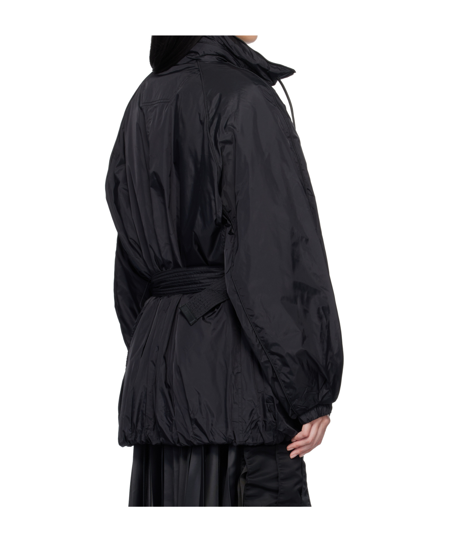 Juunj Padded Windbreaker Jacket In Black