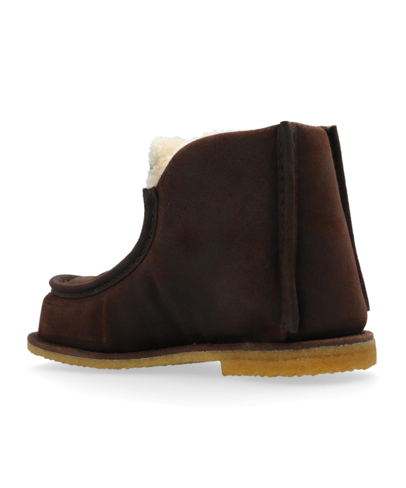 Jw Anderson Shearling-lined Suede Boots In Black