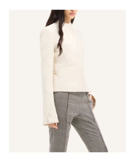 Courrèges Heritage Concealed-fastening Crepe Jacket In White