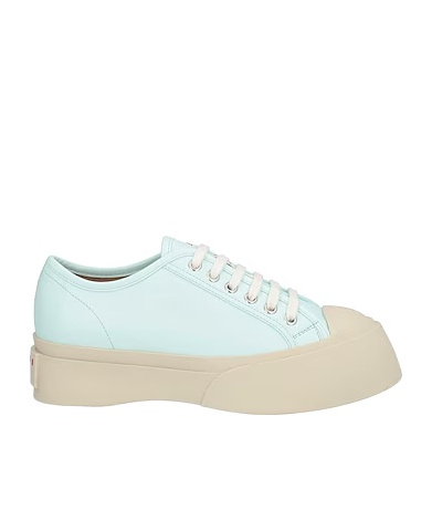 Marni Minimal Leather Sneakers In Nude