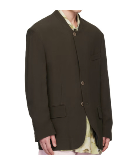 Magliano Stand-neck Suit Coat In Black