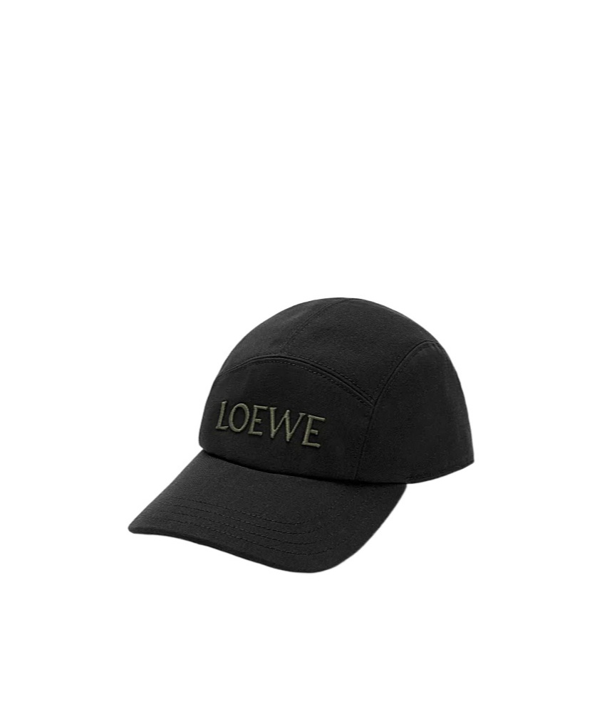 Loewe Cotton Camp Baseball Cap In Black